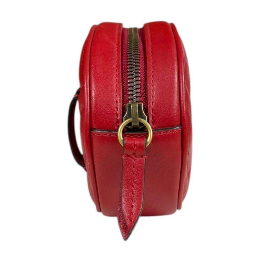 GUCCI Red Leather GG Marmont Fanny Pack - Picture 5 of 14